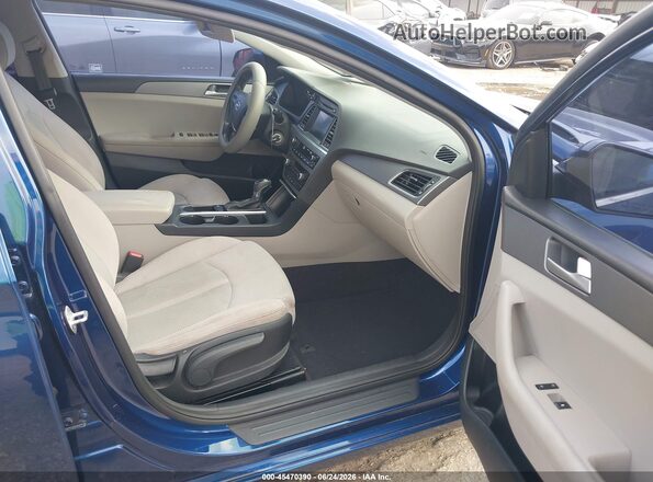 5NPE24AF5GH311785 2016 HYUNDAI SONATA Blue Front interior view