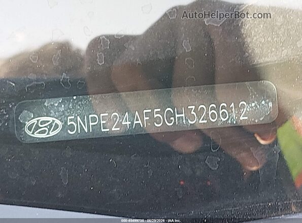 5NPE24AF5GH326612 2016 HYUNDAI SONATA Black ძრავის განყოფილების ხედი