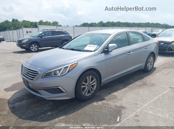5NPE24AF5GH363059 2016 HYUNDAI SONATA Light Blue Передняя левая четверть