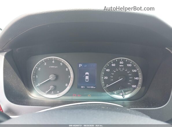 5NPE24AF5GH363059 2016 HYUNDAI SONATA Light Blue Вид задних сидений