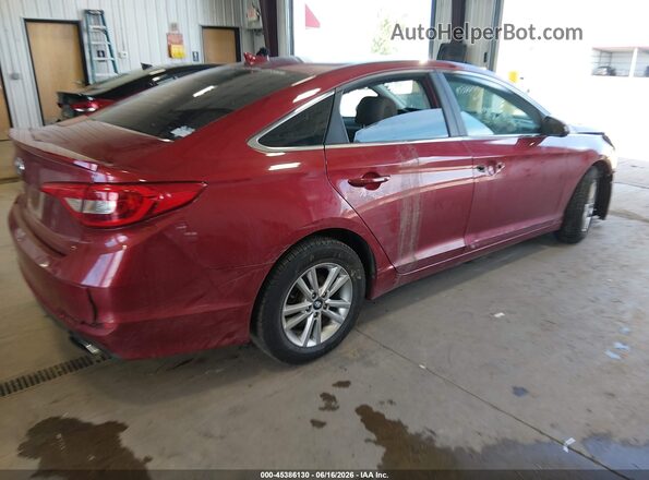 5NPE24AF5GH373784 2016 HYUNDAI SONATA Red Задня права чверть