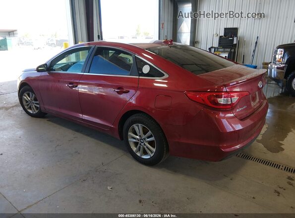 5NPE24AF5GH373784 2016 HYUNDAI SONATA Red Задня ліва чверть