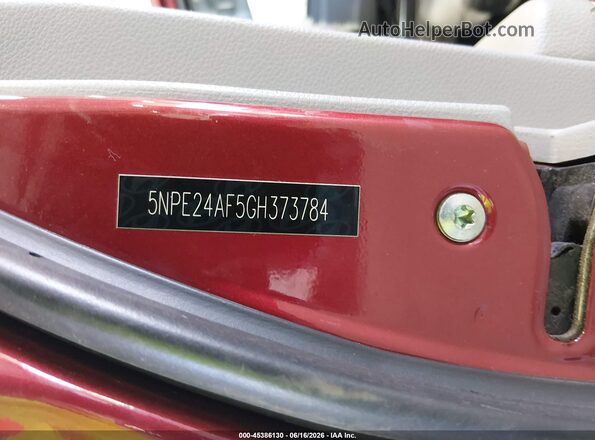 5NPE24AF5GH373784 2016 HYUNDAI SONATA Red Вид підкапотного простору