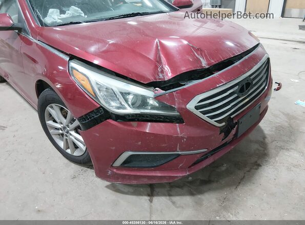 5NPE24AF5GH373784 2016 HYUNDAI SONATA Red Вид спереду