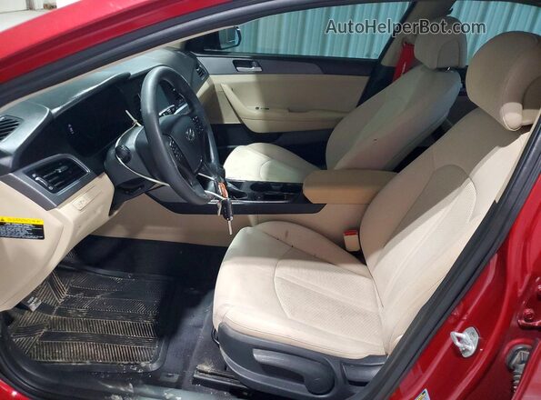 5NPE24AF5GH426225 2016 HYUNDAI SONATA Burgundy წინა სალონის ხედი