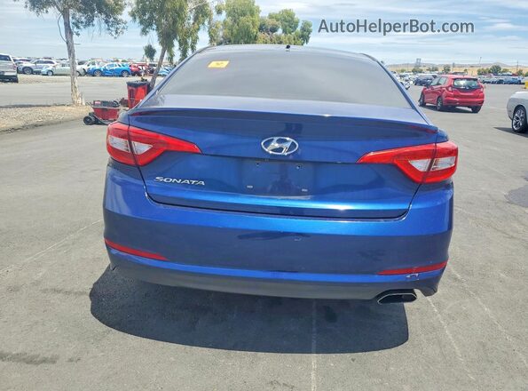 5NPE24AF5GH434731 2016 HYUNDAI SONATA Blue უკანა ხედი