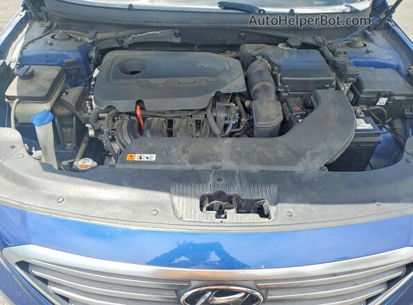5NPE24AF5GH434731 2016 HYUNDAI SONATA Blue უკანა სალონის ხედი