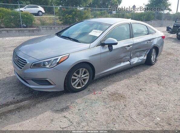 5NPE24AF5HH441308 2017 HYUNDAI SONATA Gray Առջևի ձախ երեք քառորդ տեսարան