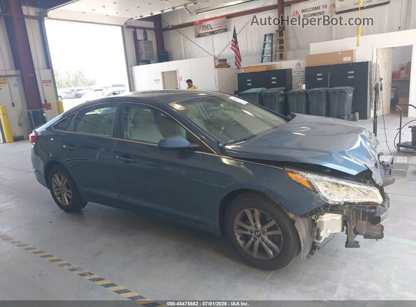 5NPE24AF5HH443477 2017 HYUNDAI SONATA Blue Սալոնի հետևի տեսք