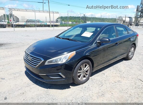 5NPE24AF5HH448923 2017 HYUNDAI SONATA Black Vista tres cuartos delantera izquierda