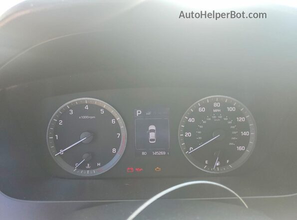 5NPE24AF5HH473742 2017 HYUNDAI SONATA White Widok zestawu wskaźników