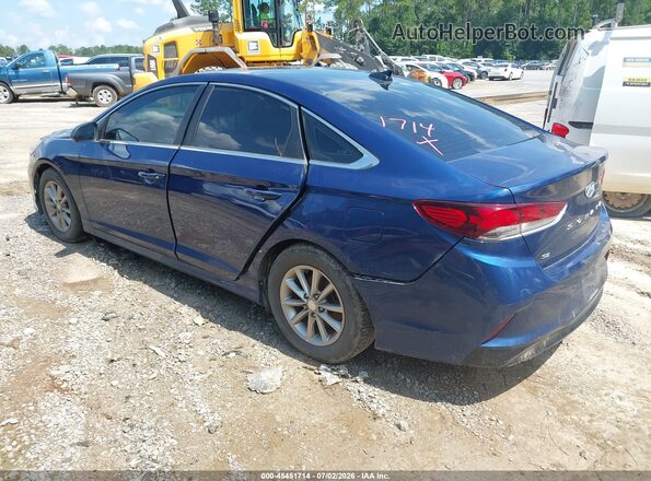 5NPE24AF5JH655950 2018 HYUNDAI SONATA Blue Trasero izquierdo