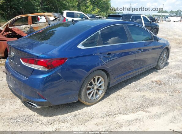 5NPE24AF5JH655950 2018 HYUNDAI SONATA Blue Trasero derecho