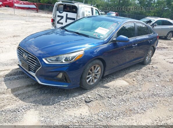 5NPE24AF5JH655950 2018 HYUNDAI SONATA Blue Vista tres cuartos delantera izquierda