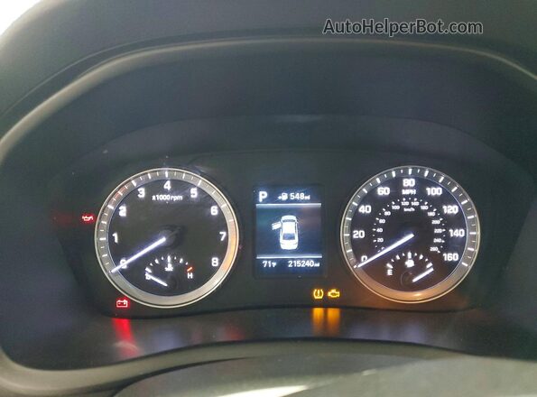 5NPE24AF5JH725320 2018 HYUNDAI SONATA Black Вид щитка приладів