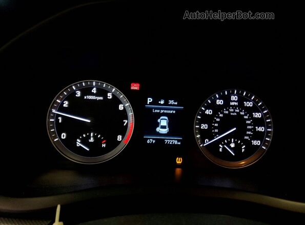 5NPE24AF5KH759596 2019 HYUNDAI SONATA White Instrument cluster view