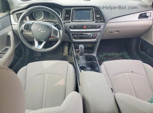 5NPE24AF5KH768914 2019 HYUNDAI SONATA White Առջևի վահանակի տեսք