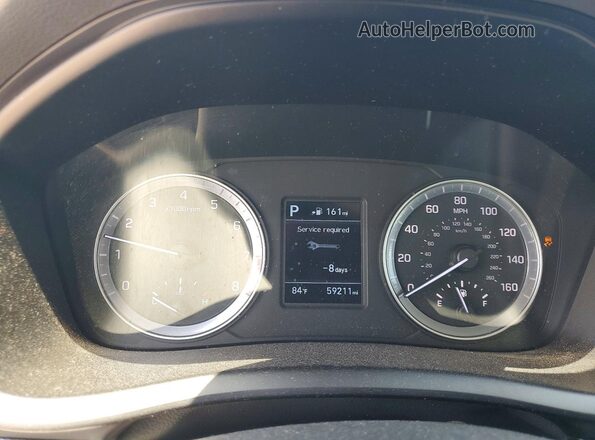5NPE24AF5KH791318 2019 HYUNDAI SONATA Gray ხელსაწყოთა პანელის ხედი