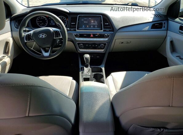 5NPE24AF5KH814922 2019 HYUNDAI SONATA White წინა პანელის ხედი