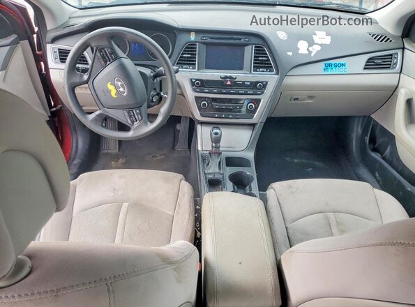 5NPE24AF6GH273659 2016 HYUNDAI SONATA Red Dashboard view