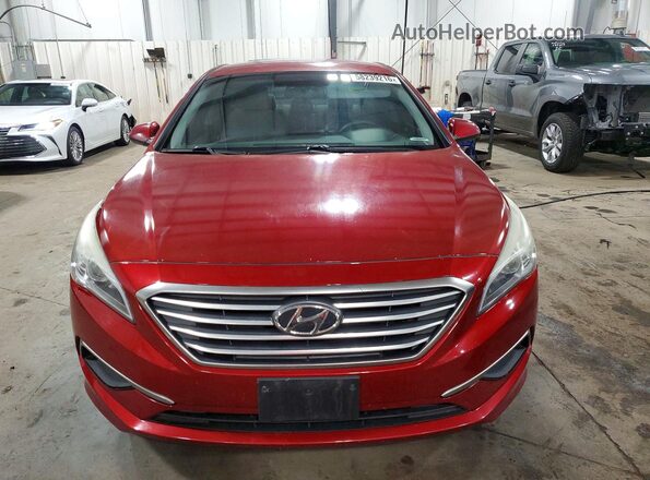5NPE24AF6GH337599 2016 HYUNDAI SONATA Maroon Vista frontal