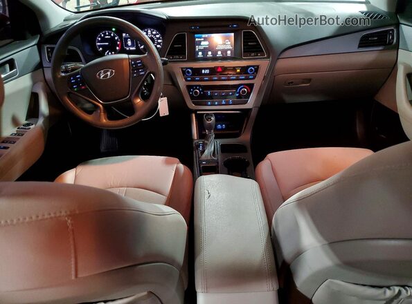 5NPE24AF6GH337599 2016 HYUNDAI SONATA Maroon Vista del salpicadero