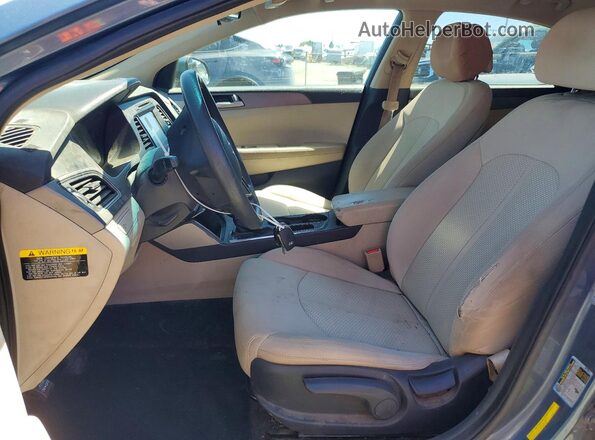 5NPE24AF6GH369744 2016 HYUNDAI SONATA Синий Вид салона спереди