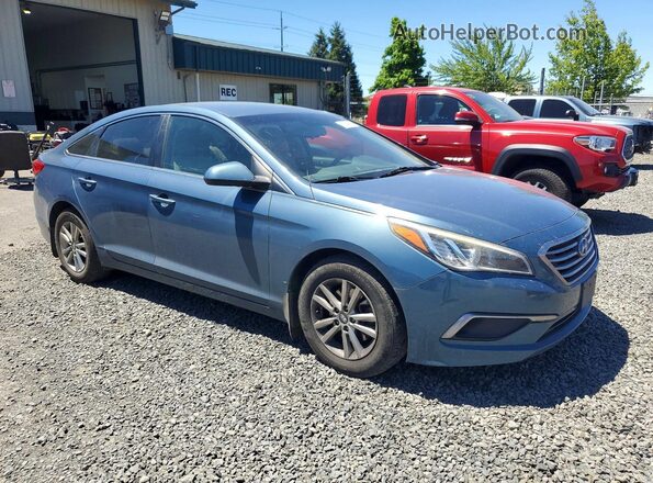 5NPE24AF6GH369744 2016 HYUNDAI SONATA Синий Передняя правая четверть