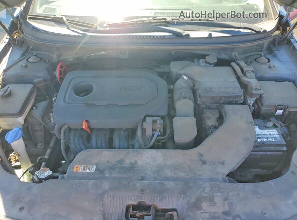 5NPE24AF6GH369744 2016 HYUNDAI SONATA Синий Вид задней части салона