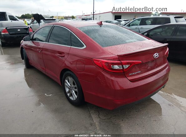 5NPE24AF6HH454231 2017 HYUNDAI SONATA Red Задня ліва чверть