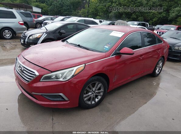 5NPE24AF6HH454231 2017 HYUNDAI SONATA Red Передня ліва чверть