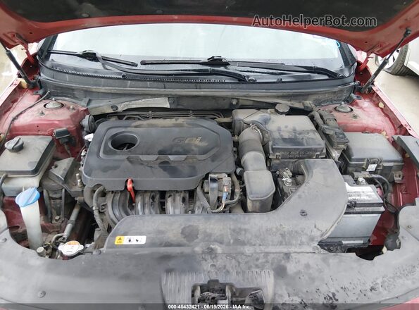 5NPE24AF6HH454231 2017 HYUNDAI SONATA Red Вид ззаду