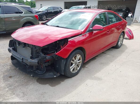 5NPE24AF6HH488234 2017 HYUNDAI SONATA Red წინა მარცხენა ხედი სამი მეოთხედიდან