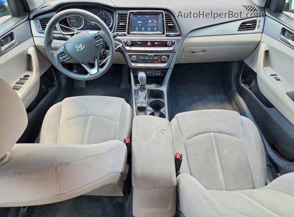 5NPE24AF6JH594933 2018 HYUNDAI SONATA Blue Вид панелі приладів