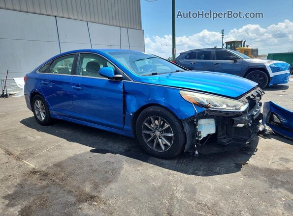 5NPE24AF6JH594933 2018 HYUNDAI SONATA Blue Передня права чверть