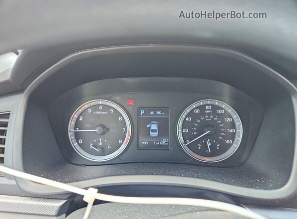 5NPE24AF6JH594933 2018 HYUNDAI SONATA Blue Вид щитка приладів