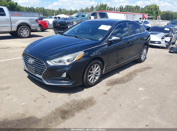 5NPE24AF6JH608460 2018 HYUNDAI SONATA Black Передня ліва чверть