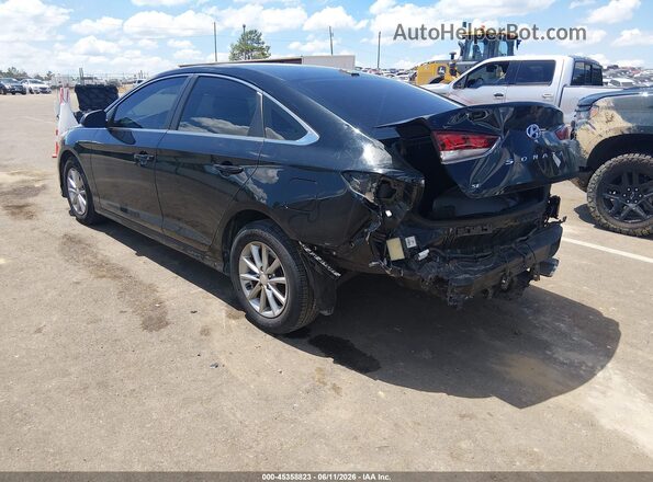 5NPE24AF6JH608460 2018 HYUNDAI SONATA Black Задня ліва чверть