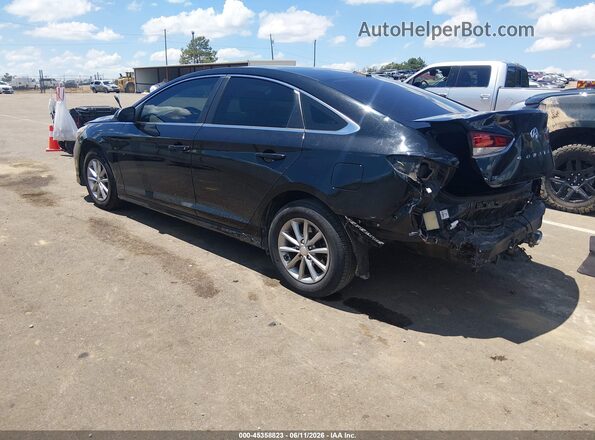 5NPE24AF6JH608460 2018 HYUNDAI SONATA Black Вид спереду