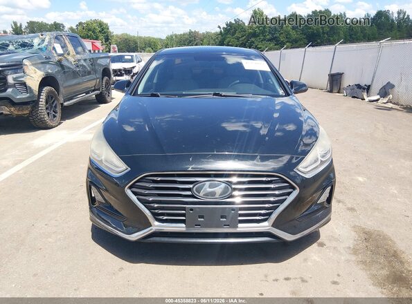 5NPE24AF6JH608460 2018 HYUNDAI SONATA Black Вид задньої частини салону