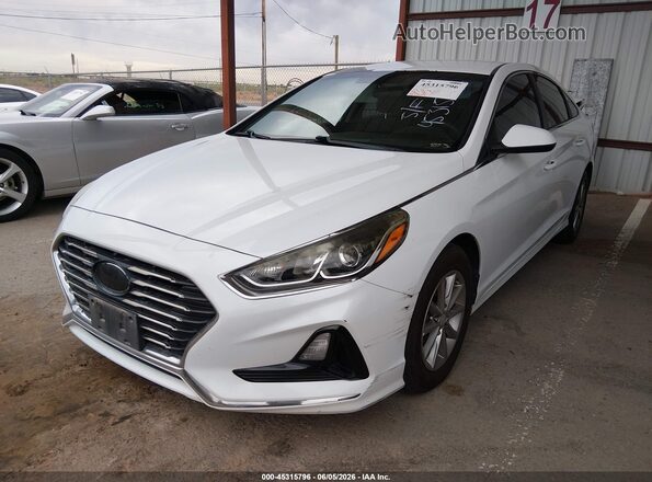 5NPE24AF6JH629647 2018 HYUNDAI SONATA White Vista tres cuartos delantera izquierda