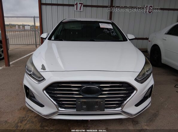 5NPE24AF6JH629647 2018 HYUNDAI SONATA White Vista del cuadro de instrumentos