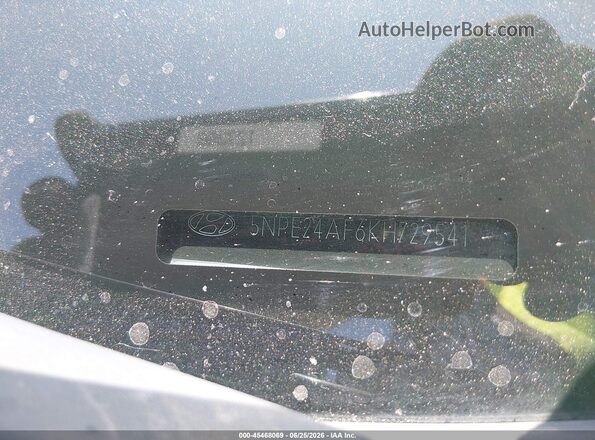 5NPE24AF6KH729541 2019 HYUNDAI SONATA Черный Вид подкапотного пространства