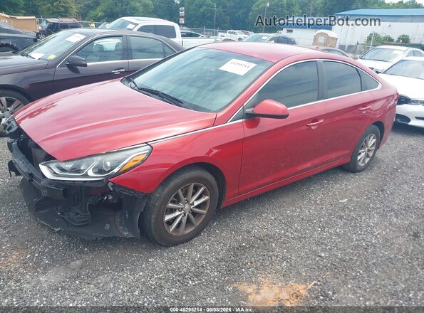 5NPE24AF6KH767190 2019 HYUNDAI SONATA Red Vista tres cuartos delantera izquierda