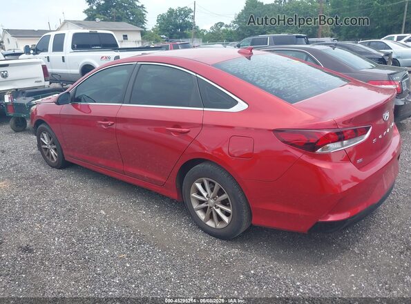 5NPE24AF6KH767190 2019 HYUNDAI SONATA Red Trasero izquierdo