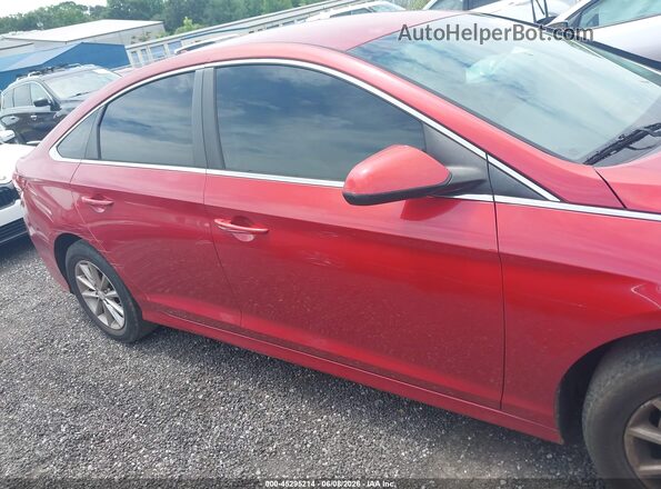 5NPE24AF6KH767190 2019 HYUNDAI SONATA Red Vista interior trasera