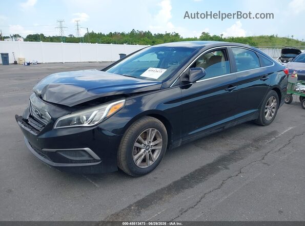 5NPE24AF7GH279566 2016 HYUNDAI SONATA Black Vista tres cuartos delantera izquierda