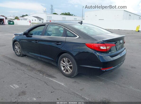 5NPE24AF7GH279566 2016 HYUNDAI SONATA Black Trasero izquierdo