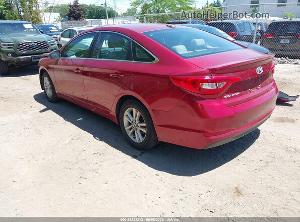 5NPE24AF7GH287151 2016 HYUNDAI SONATA Красный Задняя левая четверть