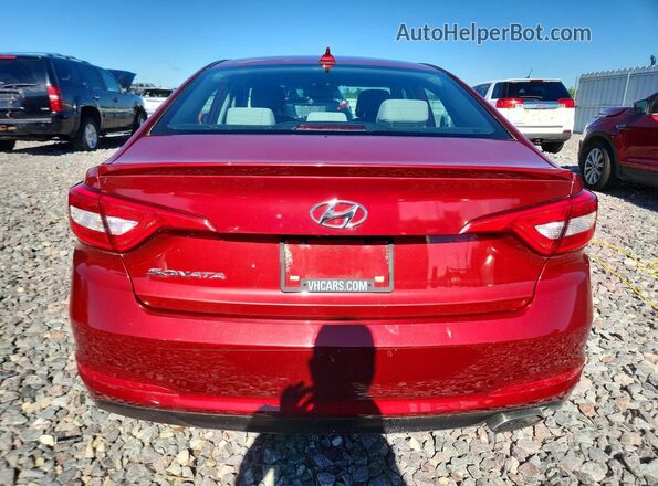 5NPE24AF7GH287893 2016 HYUNDAI SONATA Red Rear view
